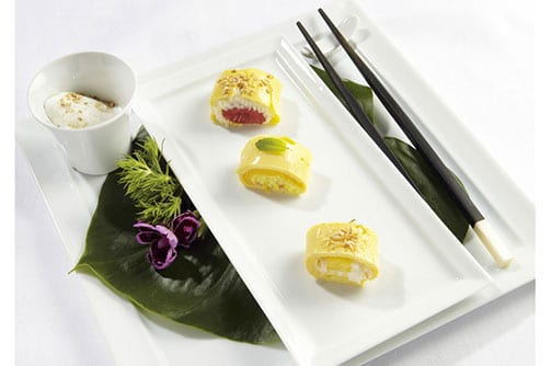Maki tout fruits wasabi à la menthe