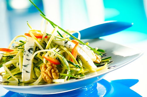 Salade de courgettes râpées au gorgonzola